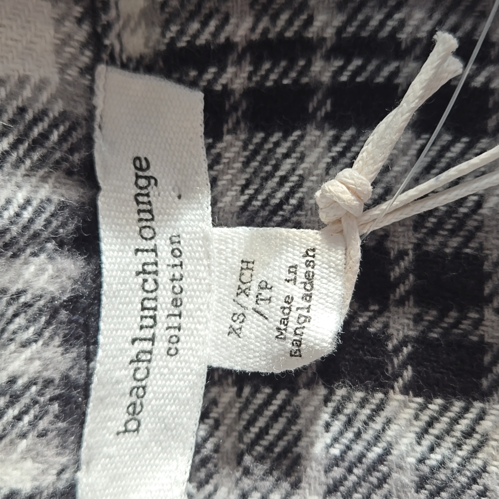 NWT Beachlunchlounge Shacket Shirt Jacket Size XS Small Flannel - Picture 5 of 10